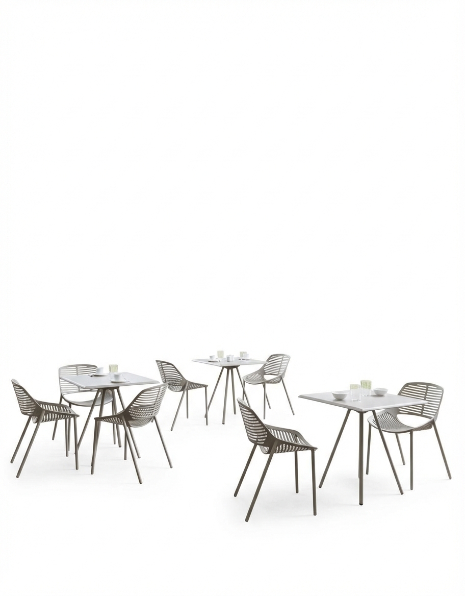 Fast Niwa Gartenstuhl • -30% Outlet-Rabatt • Perle/Hellblau